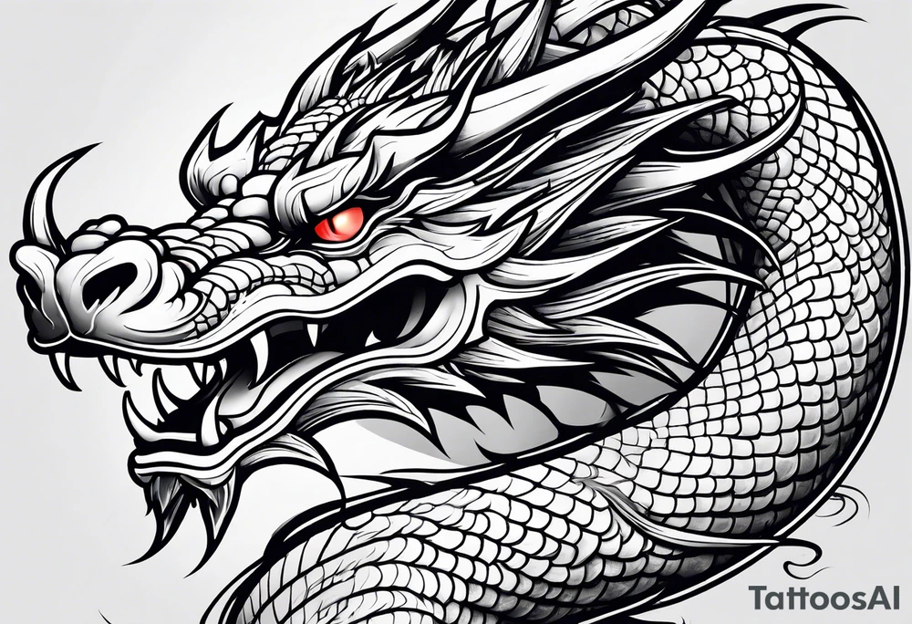 dragon, asian, vietnamese, japense, oni, big tattoo idea