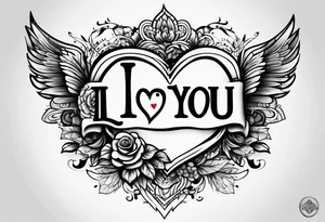 I love you tattoo idea