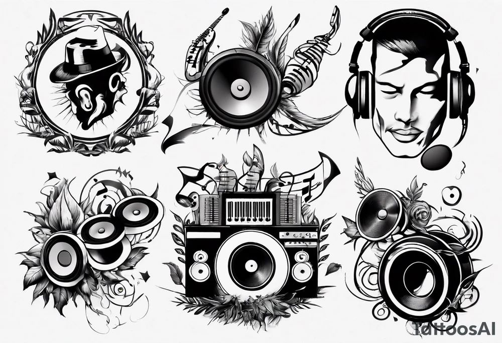 music sound tattoo idea