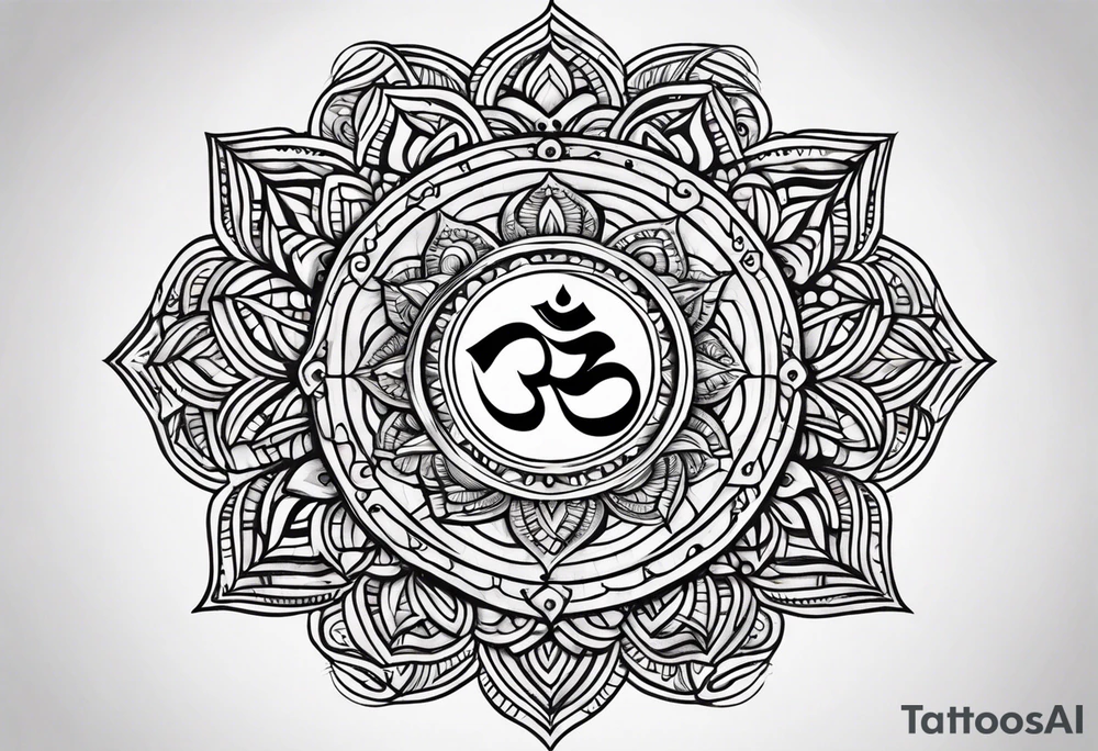 Write OM in Hindu way tattoo idea