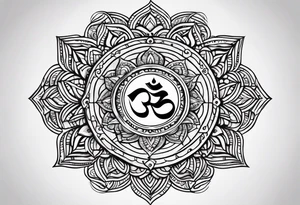 Write OM in Hindu way tattoo idea