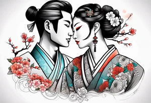 Couple tattoo tattoo idea