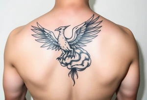 Phoenix rising out of a brain tattoo idea