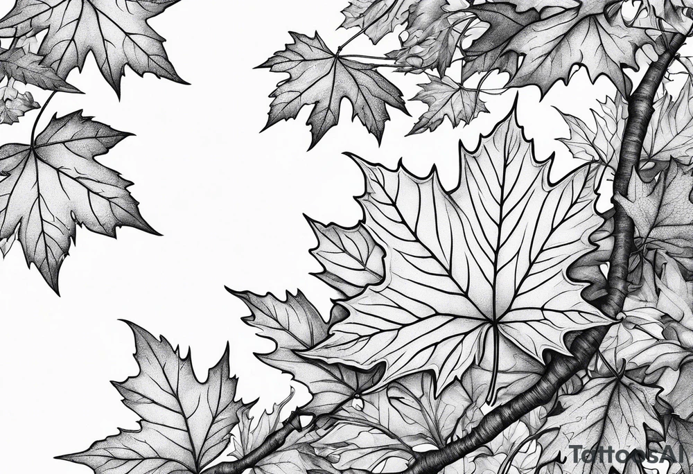 maple leaf tattoo idea