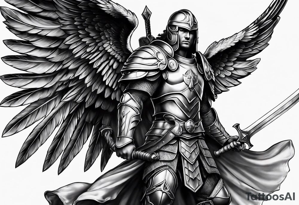 archangel warrior tattoo idea
