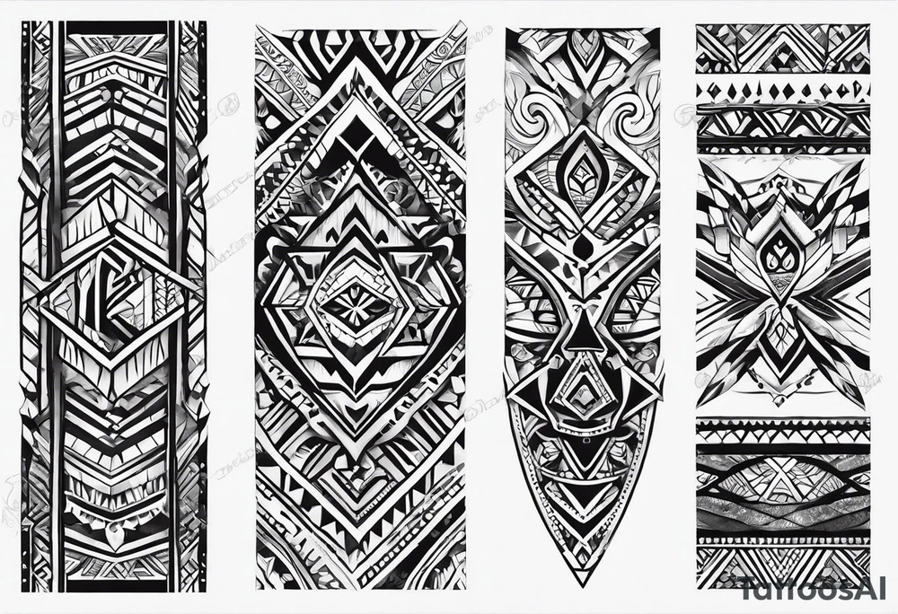 African tribal forearm tattoo idea