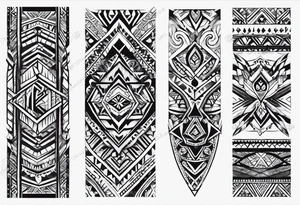 African tribal forearm tattoo idea