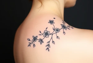 floral vines tattoo idea