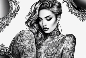Someone at himself in the mirror tattoo idea