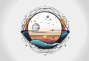 Planet symboling peace tattoo idea