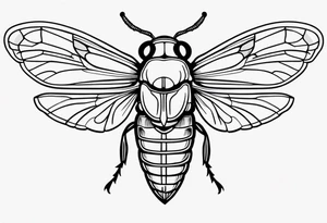 Neo traditional Cicada tattoo idea