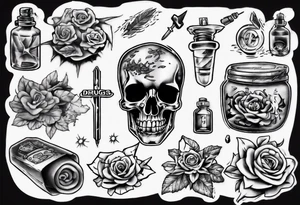 drugs and money tattoo idea