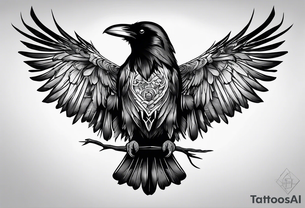 raven perched
roman numeral tattoo idea