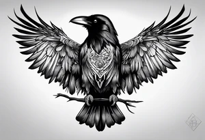raven perched
roman numeral tattoo idea