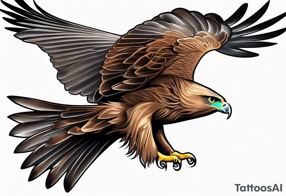 Black kite. Soft. Small. Child like. Environmental elements. Girly. tattoo idea