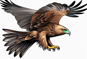 Black kite. Soft. Small. Child like. Environmental elements. Girly. tattoo idea