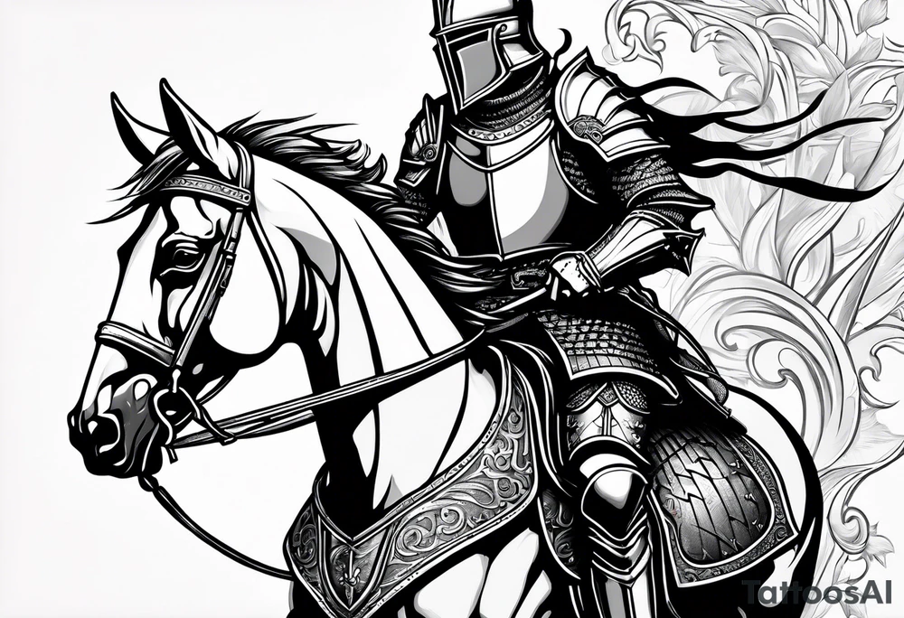 knight with heavy armor tattoo idea