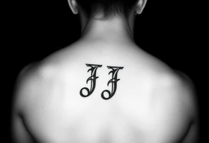 2 letter j interlining for a tattoo on a wrist it’s for a male tattoo idea