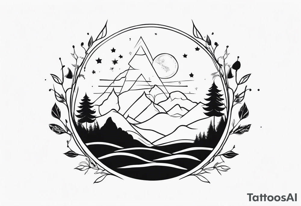 Un style nature tattoo idea