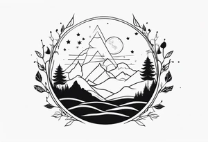 Un style nature tattoo idea