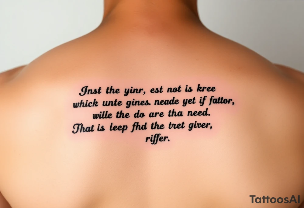 Quotes tattoo idea