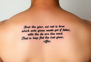Quotes tattoo idea