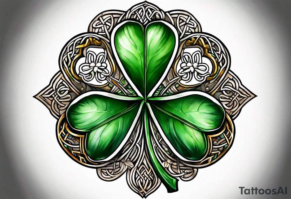 4 leaf clover celtic tattoo idea