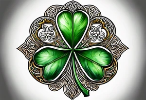 4 leaf clover celtic tattoo idea