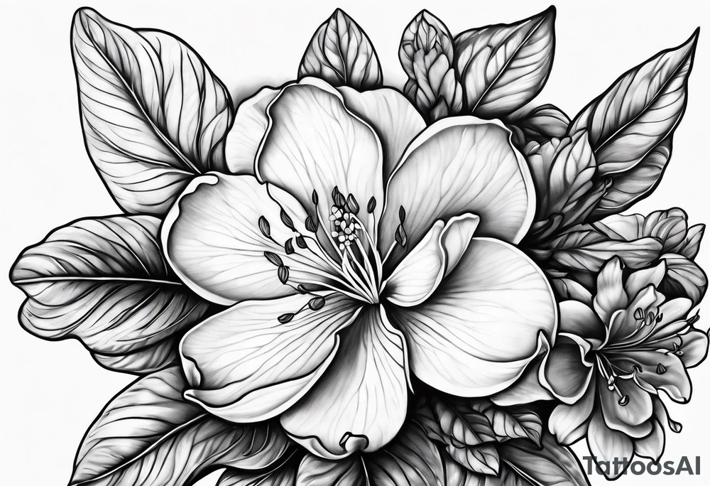 single azalea by itself tattoo idea