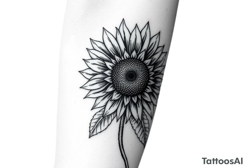 Steampunk Sunflower tattoo idea