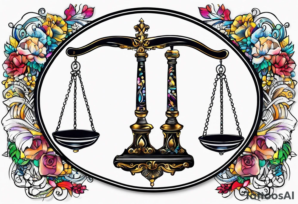 Libra scale with the word always tattoo idea