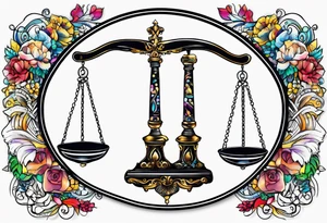 Libra scale with the word always tattoo idea