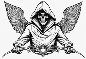 Stomach tattoo 
Reaper tattoo idea