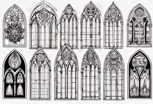 Gothic cathedral window tattoo idea