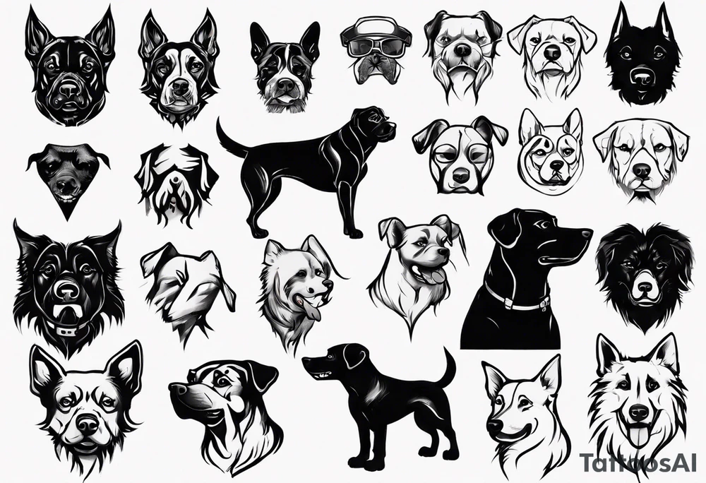 black dog tattoo idea