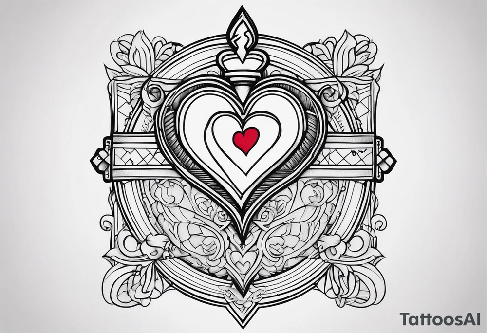 Jack of hearts card tattoo idea