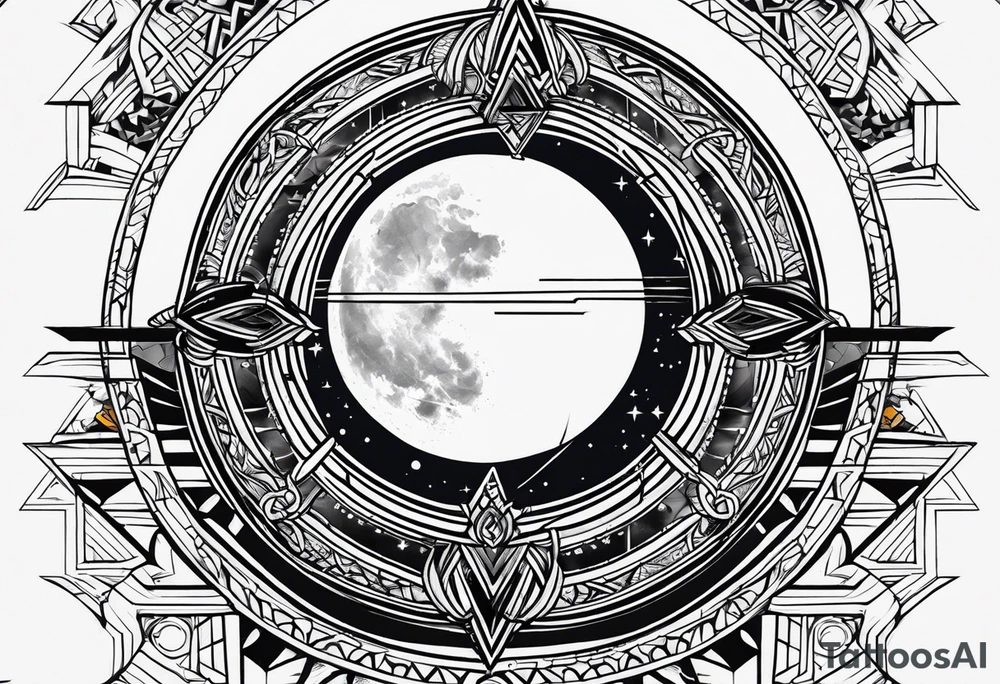 sacred moon tattoo idea