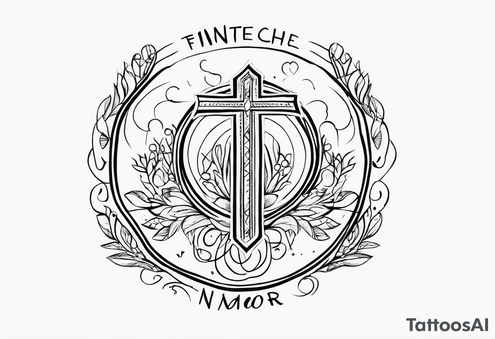 I want the writing "finché nun se mor rir semp" tattoo idea