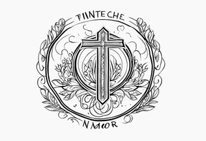 I want the writing "finché nun se mor rir semp" tattoo idea