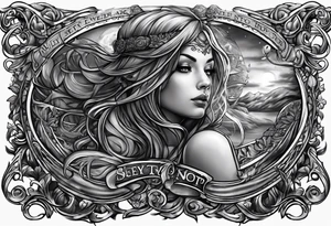 Text: "All I ever ask of you is to promise not to stop when I say when" tattoo idea