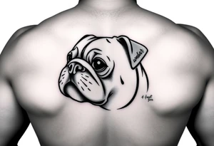 Lucha libre pug tattoo idea