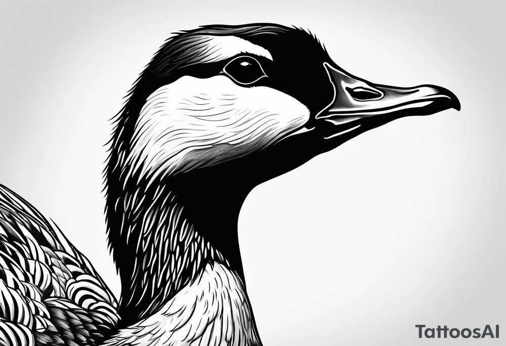angry canadian goose tattoo idea