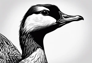 angry canadian goose tattoo idea