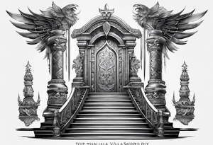 Valhalla sword stairs tattoo idea