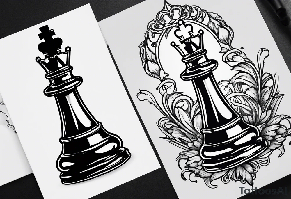 King chess piece tattoo idea