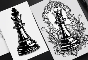 King chess piece tattoo idea