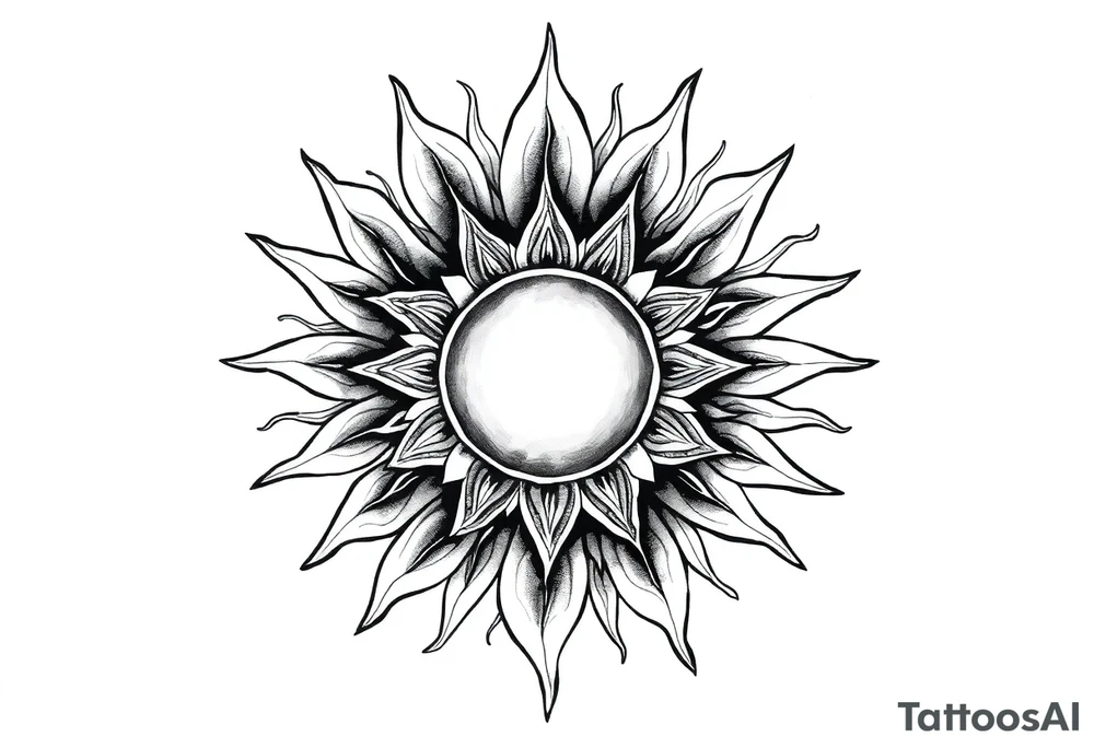 Sun tattoo idea