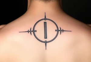 Play pause stop symbol 
in a ekg style tattoo idea