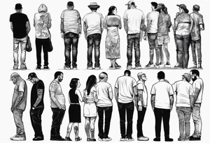 People waiting in line. tattoo idea