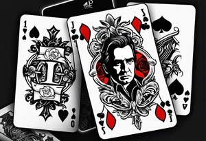 Western playing card tattoo tattoo idea
